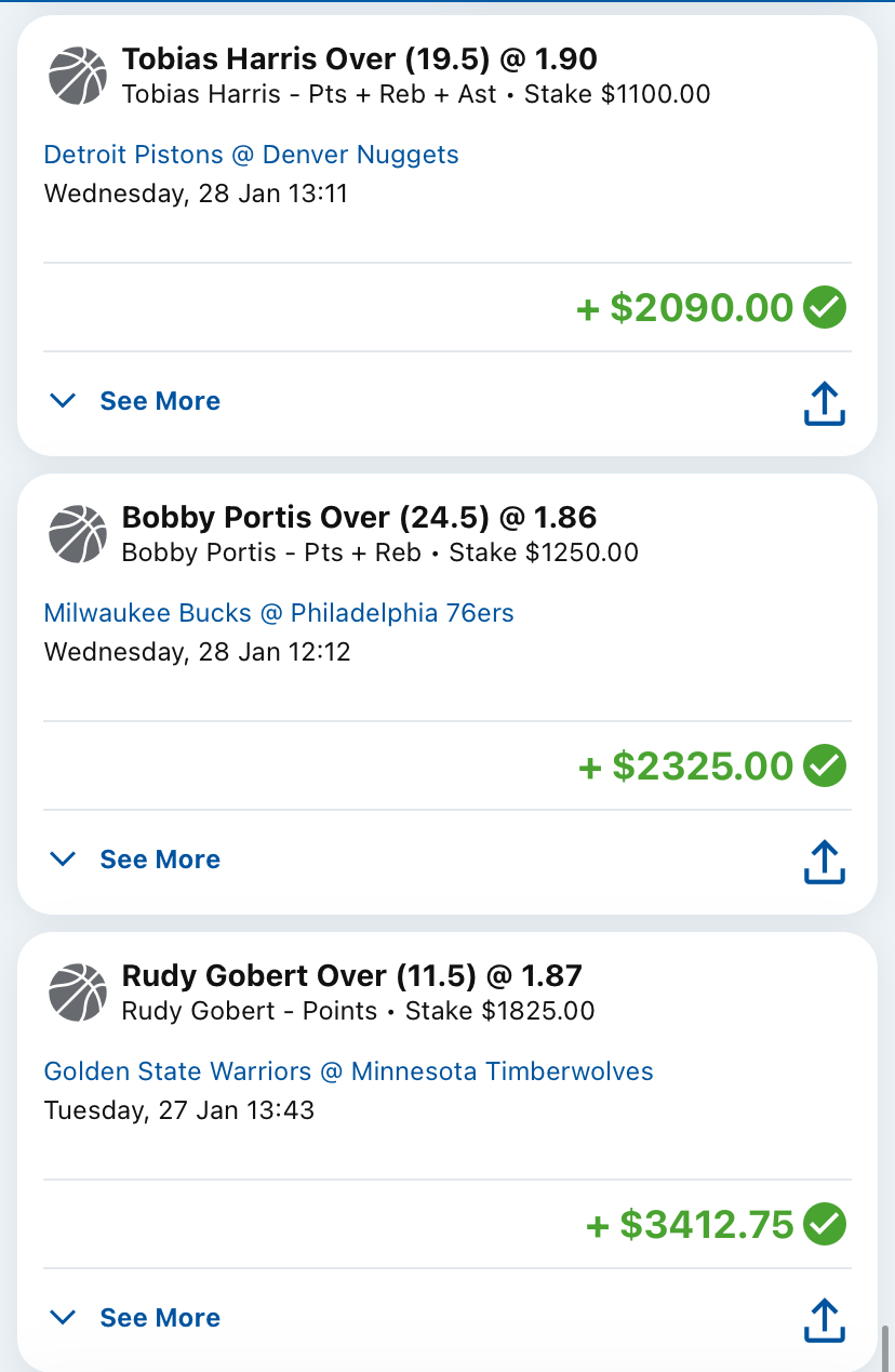 Winning betslip