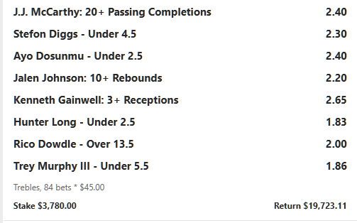 NFL winning betslip